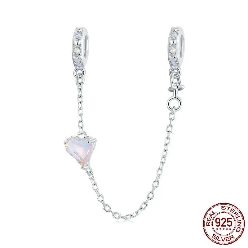 Valentine's Day bear love beaded S925 silver bracelet with pink heart charm and crystal bead ends FLIPSTYLEZLLC on Tampa Home & Garden Store