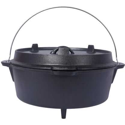 Pre-Seasoned Cast Iron Dutch Oven With Skillet Lid HouseOfZazla black on Tampa Home & Garden Store