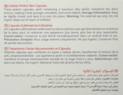 Skincode Cellular Perfect Skin Capsules face serum packaging back with multilingual text on Tampa Home & Garden Store