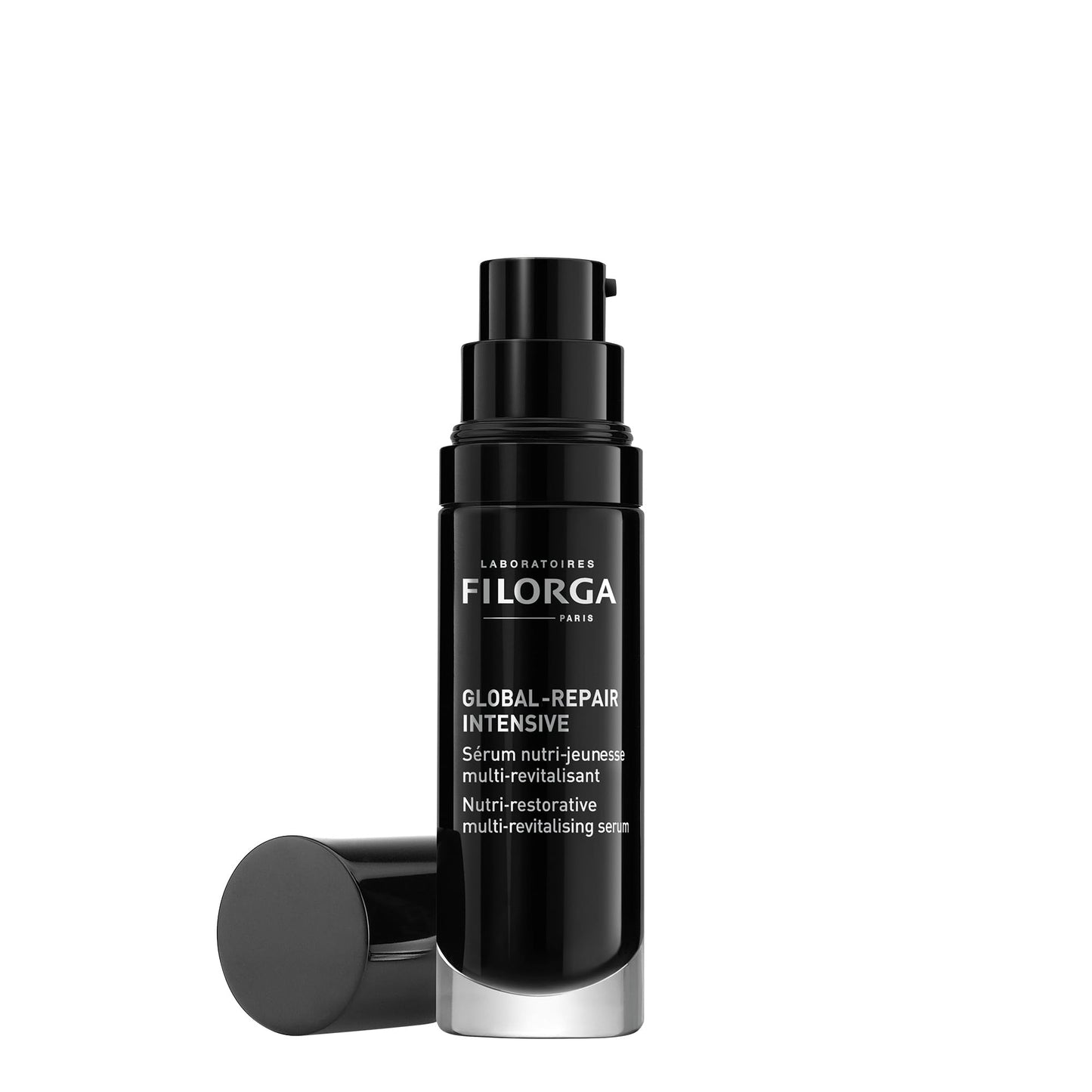 Filorga Global-Repair Intensive serum bottle with pump, black glossy packaging on Tampa Home & Garden Store