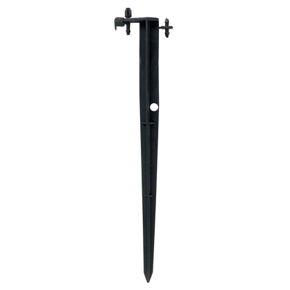 Drip micro-sprinkler 1/4 in barb center-strip pattern on 12 in stake Orbit black on Tampa Home & Garden Store
