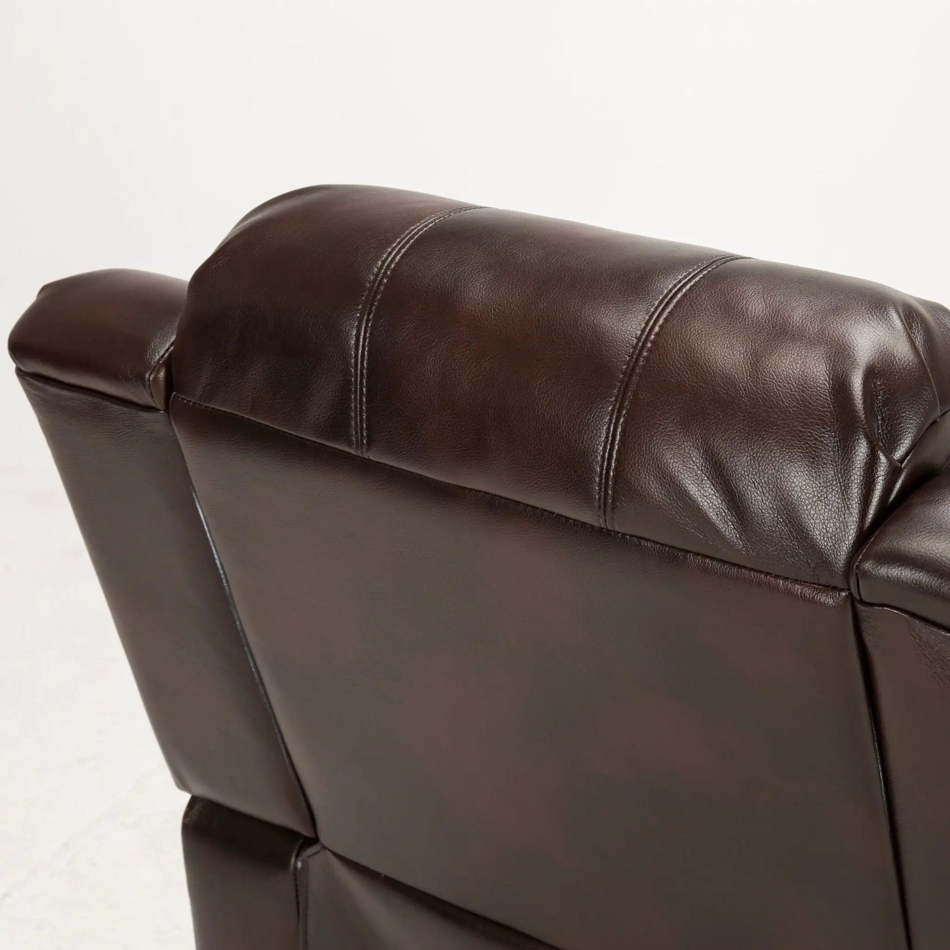 Charlotte Glider Recliner dark brown leather with stitched seams by Unique Piece Furniture on Tampa Home & Garden Store