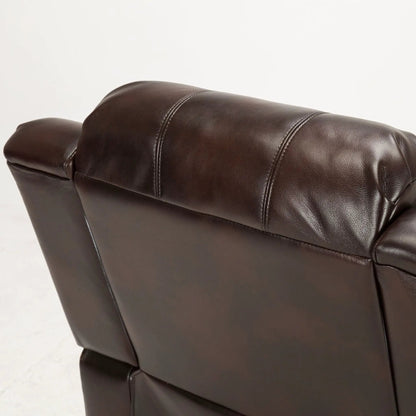 Charlotte Glider Recliner dark brown leather with stitched seams by Unique Piece Furniture on Tampa Home & Garden Store