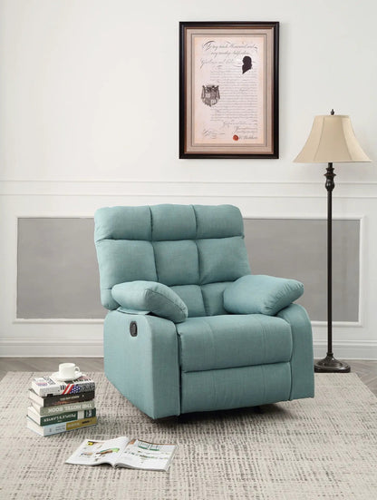 Cindy Rocker Recliner teal upholstery by Unique Piece Furniture on Tampa Home & Garden Store