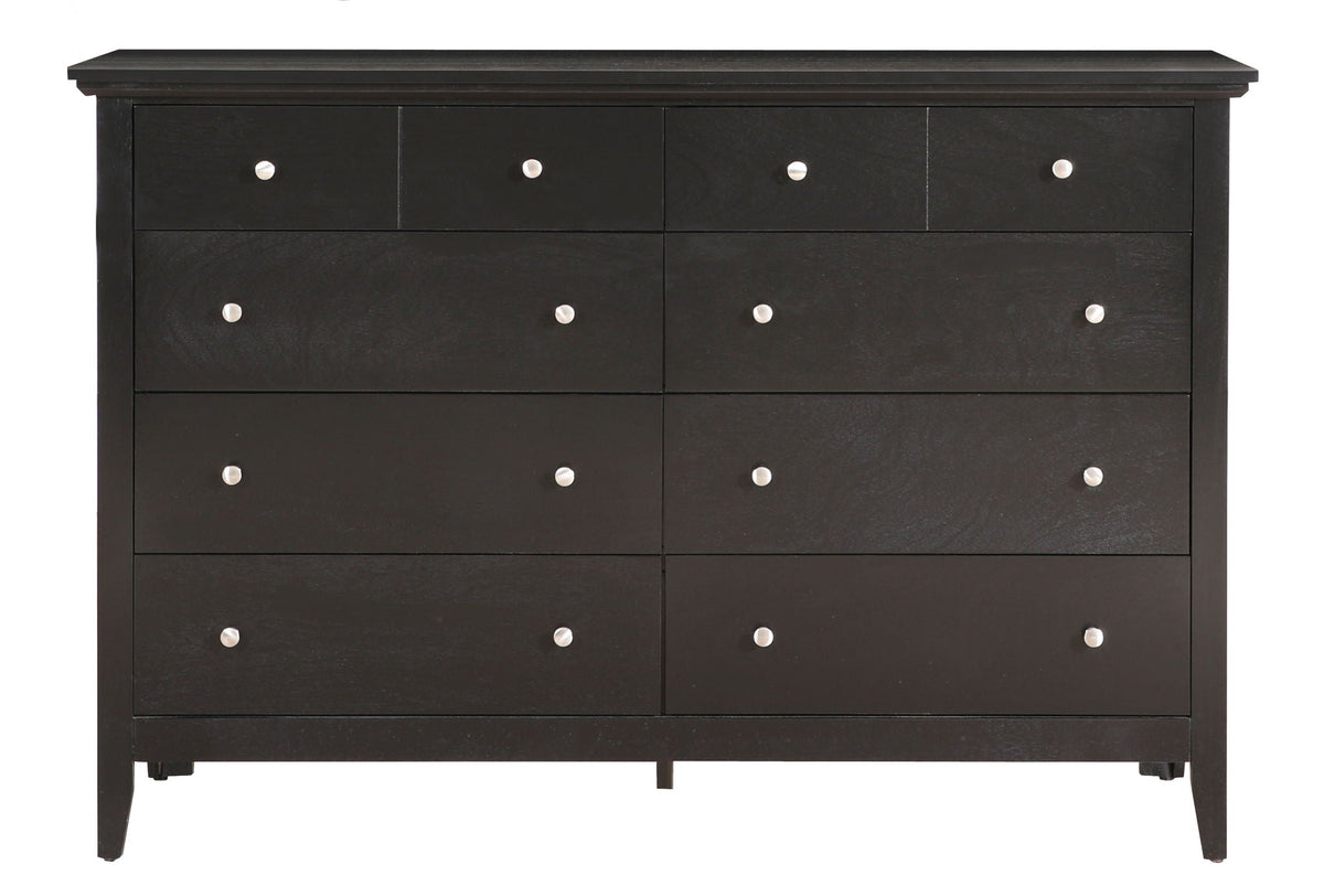 Elegant casual dresser with real wood veneers in black finish with knobs HouseOfZazla on Tampa Home & Garden Store
