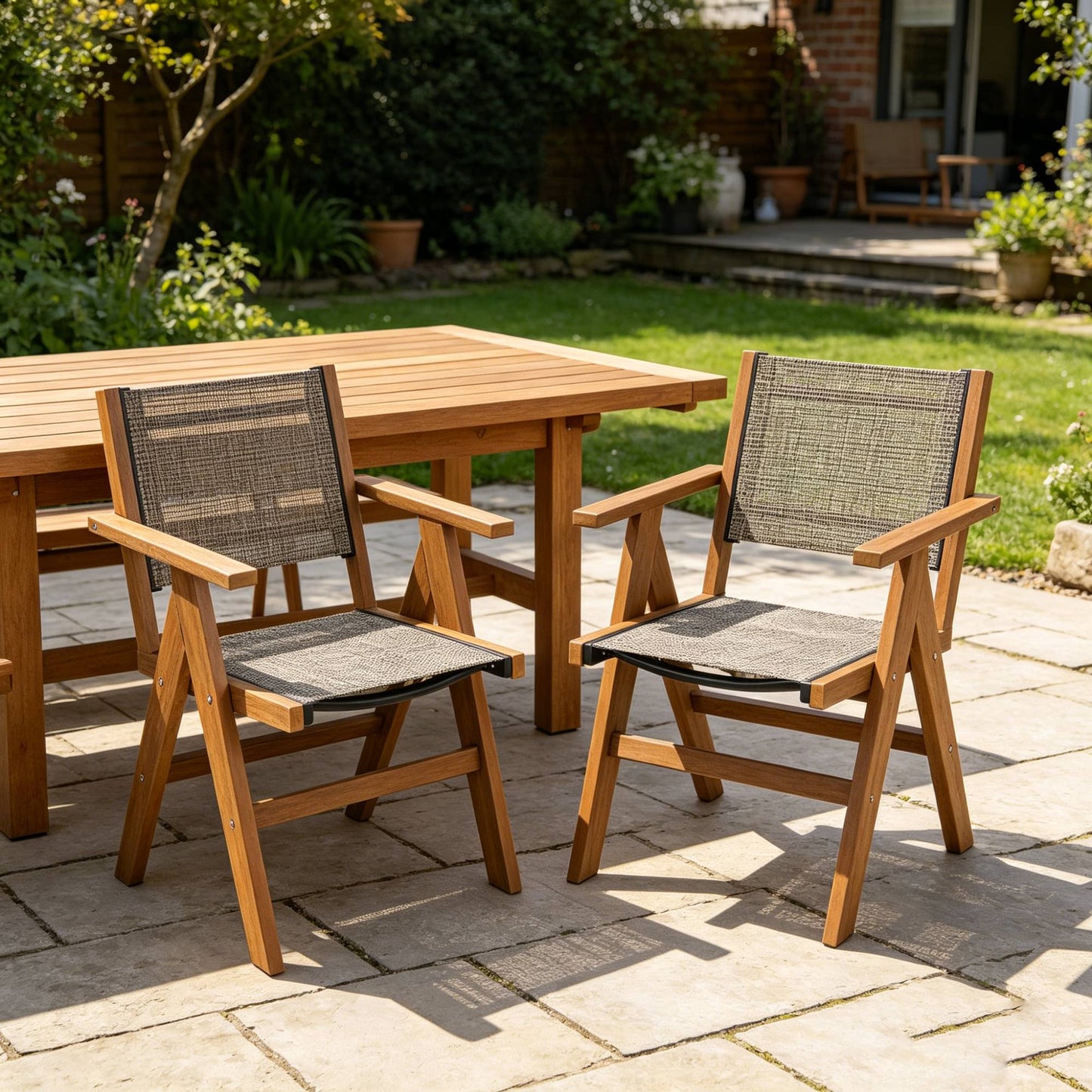 2 Piece Hips Outdoor Dining Chairs for Patio