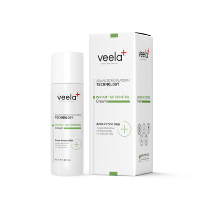 Veela Sebum Balancing Moisturizer bottle and box with Veela+ logo on white packaging on Tampa Home & Garden Store