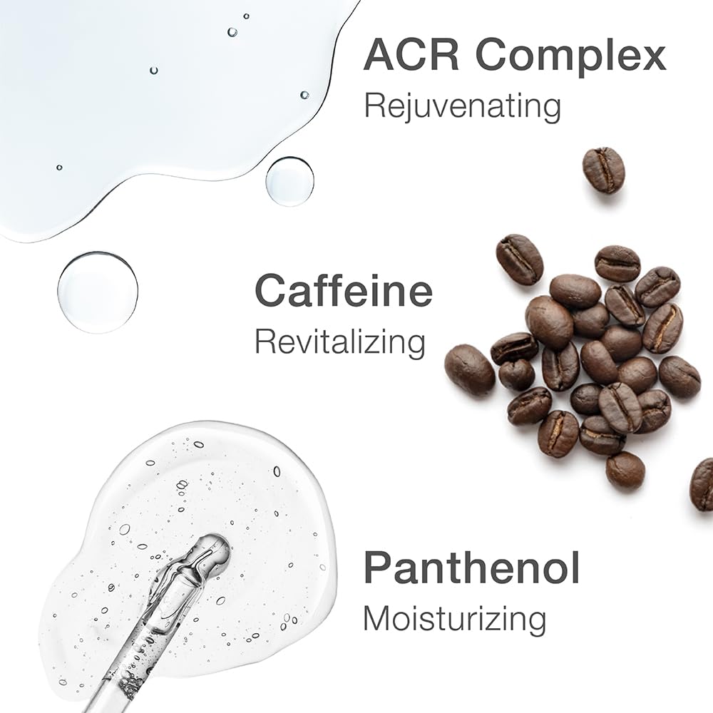 Skincode Anti-Aging Eye Contour Cream 15ml with caffeine and panthenol shown with coffee beans on Tampa Home & Garden Store