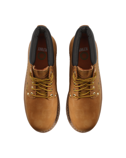 Bottes de travail Kiwi Premium Wheat Nubuck 6" à embout en acier et résistantes à l'eau [R60100]