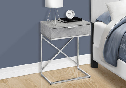 Accent Side Table With Storage Drawer Large Top