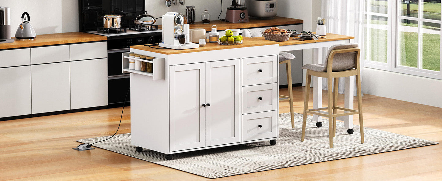Compact Kitchen Island With Extendable Table