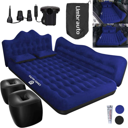 Umbrauto navy backseat air mattress for SUVs with pump and pillows, carry bag on Tampa Home & Garden Store