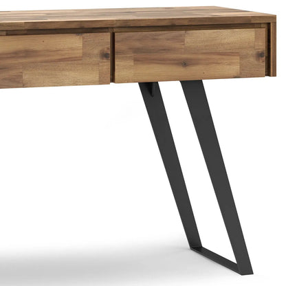 Lowry Console Table woodtone top black angled legs Unique Piece Furniture Store on Tampa Home & Garden Store