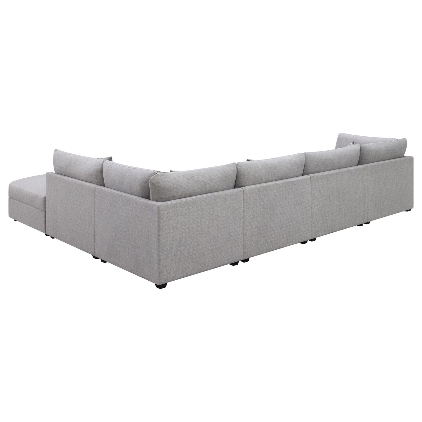 Lafayette modular sectional sofa, 2-piece living room set in light gray fabric by HouseOfZazla on Tampa Home & Garden Store