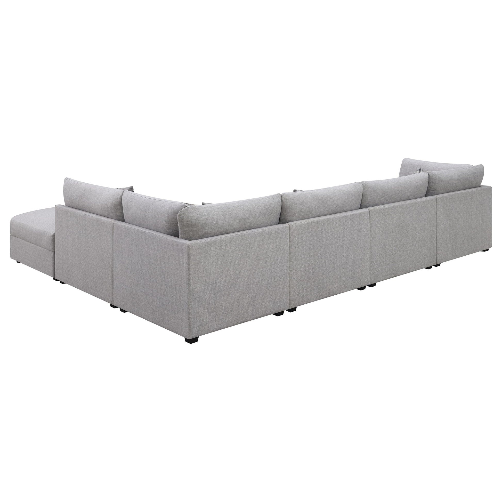 Lafayette modular sectional sofa, 2-piece living room set in light gray fabric by HouseOfZazla on Tampa Home & Garden Store