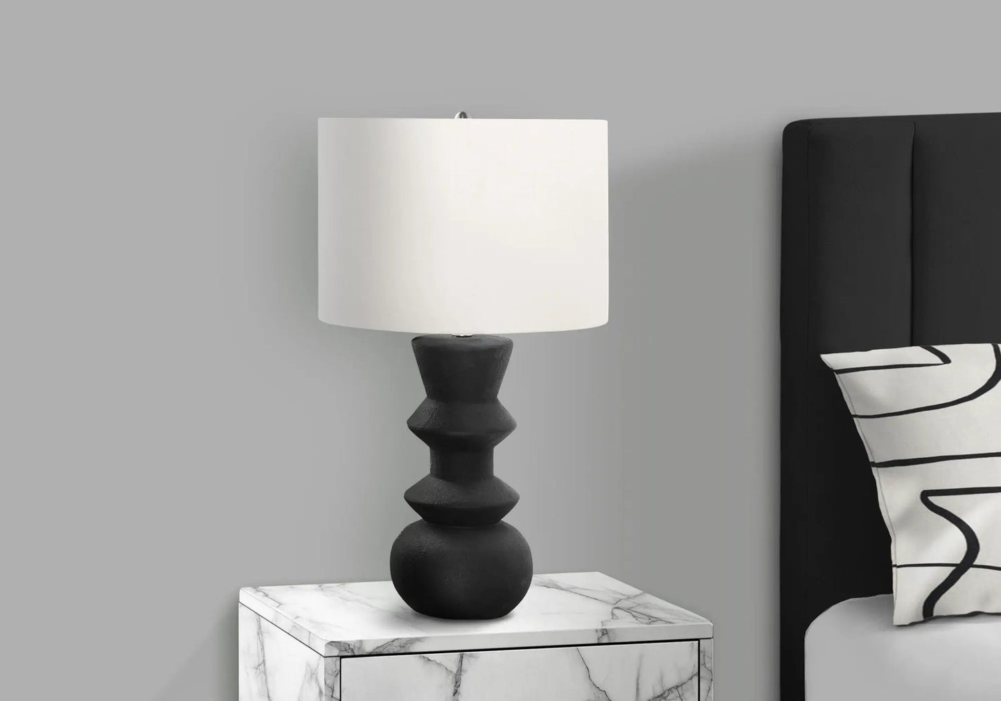 Ceramic Contemporary Table Lamp With Ivory Shade