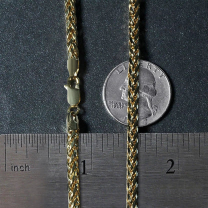 Two Franco chain necklaces 4.1mm 14k yellow gold, diamond-cut round links on Tampa Home & Garden Store