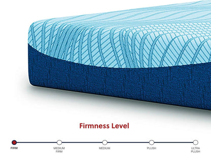 Peak 2.0 memory foam mattress by Unique Piece Furniture in blue quilted cover on Tampa Home & Garden Store