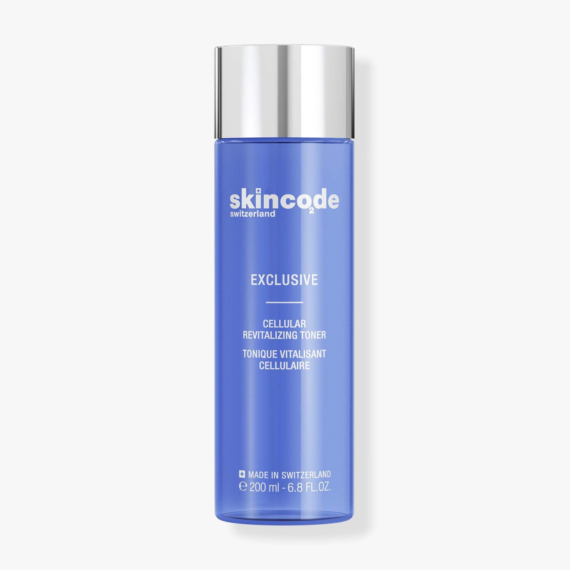 Skincode Cellular Revitalizing Toner 200ml blue bottle with silver cap on Tampa Home & Garden Store