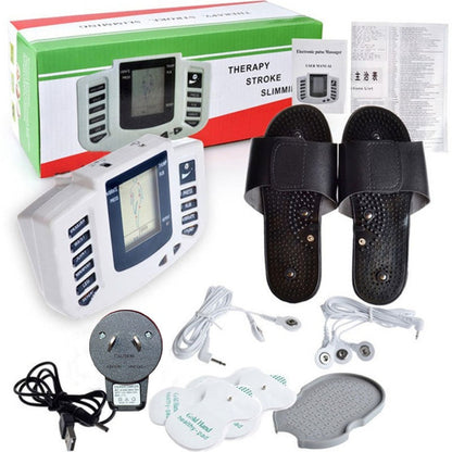Digital meridian massager with foot therapy shoes Electronic acupuncture massager electrotherapy instrument - Tampa Home & Garden Store
