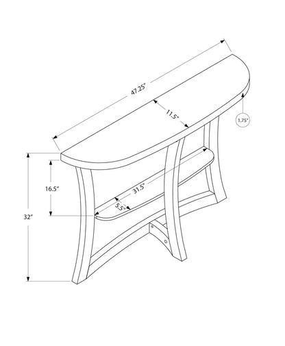 Accent console table taupe with curved legs and open lower shelf by Unique Piece Furniture on Tampa Home & Garden Store