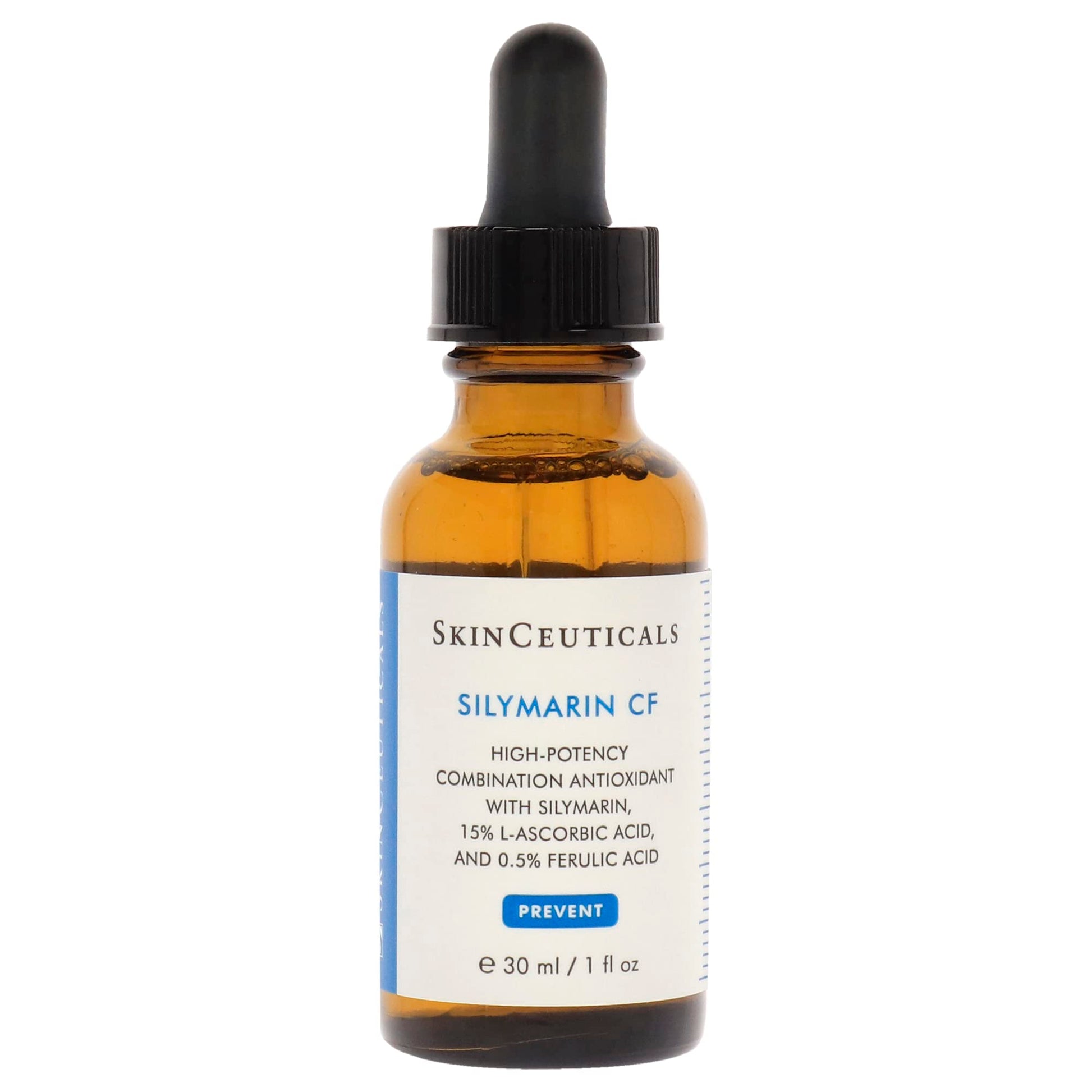 SkinCeuticals Silymarin CF antioxidant serum dropper bottle in amber glass, 30 ml on Tampa Home & Garden Store