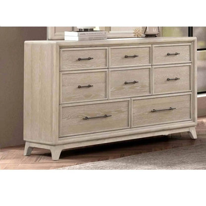 Oak 8-drawer dresser with black metal handles by Unique Piece Furniture on Tampa Home & Garden Store