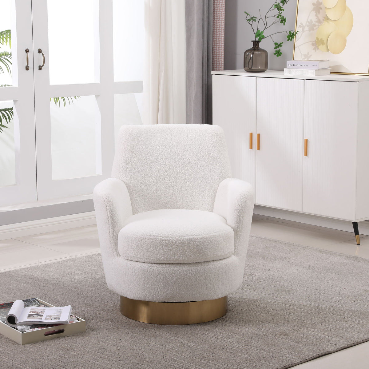 the Teddy Swivel Barrel Chair and Accent Seat