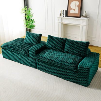 Modular Sofa, Convertible Twin Seat with Chaise