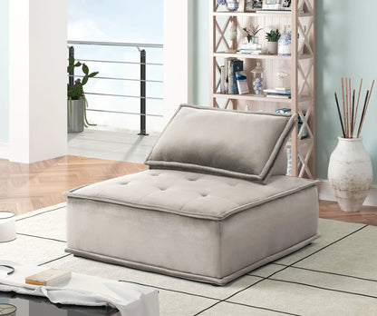 Anna Armless Lounge Chair With Soft Upholstery