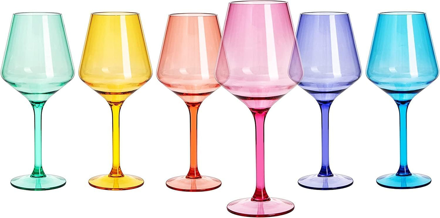 Saint Tropez Pink Acrylic Wine Glasses Set Of Two