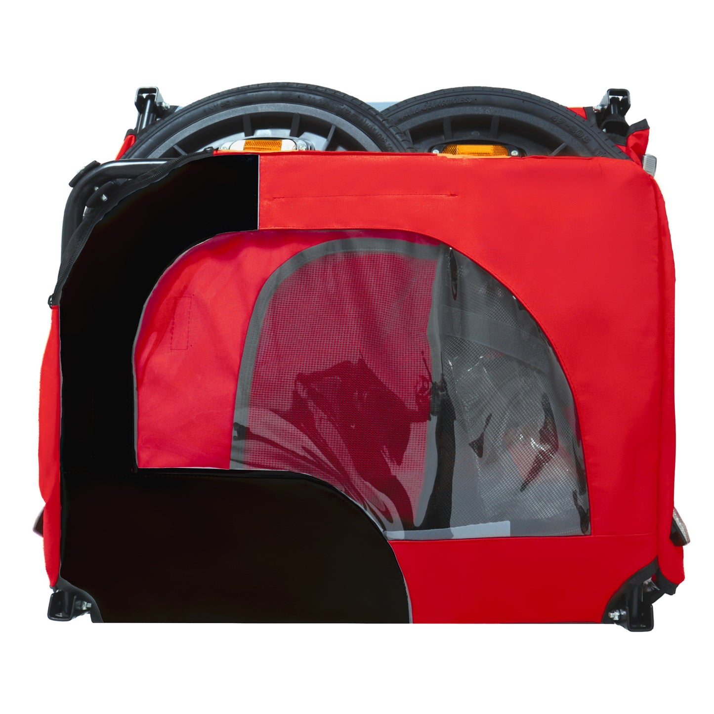 Pet Bike Trailer by HouseOfZazla red with wheels and mesh window for small to medium pets on Tampa Home & Garden Store
