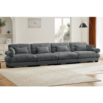 Super Comfort Modular Sectional Sofa, deep gray fabric, L-shaped, by Unique Piece Furniture on Tampa Home & Garden Store
