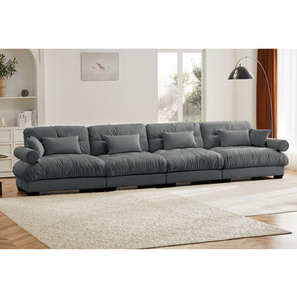 Super Comfort Oversized Modular Sectional Sofa by HouseOfZazla in deep gray L-shaped sofa on Tampa Home & Garden Store
