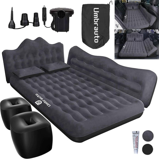 Umbrauto backseat air mattress in dark gray for car/SUV with pump, pillows, carry bag on Tampa Home & Garden Store