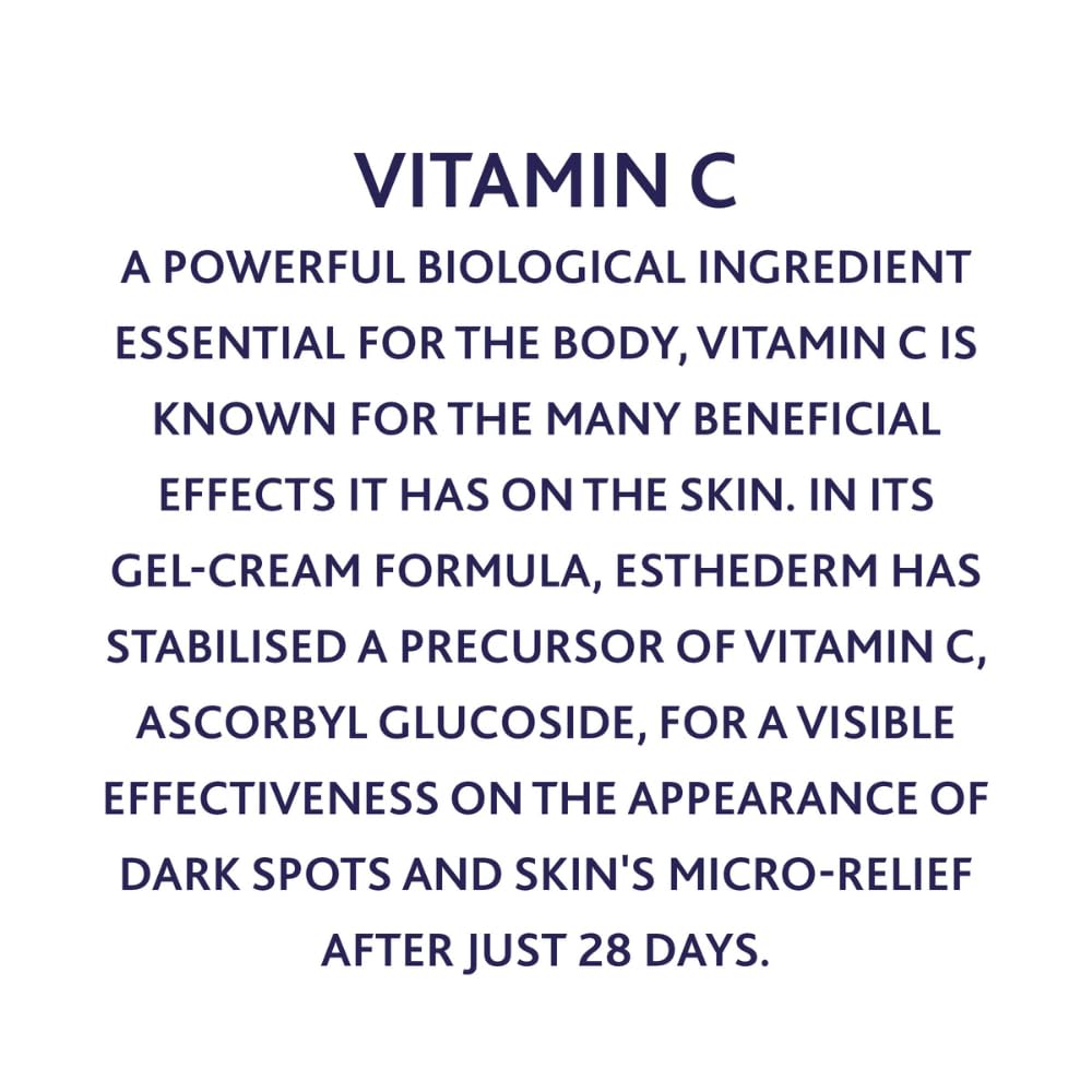 Face cream Esthederm Vitamin C gel-cream infographic on ascorbyl glucoside benefits on Tampa Home & Garden Store