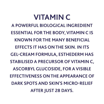 Face cream Esthederm Vitamin C gel-cream infographic on ascorbyl glucoside benefits on Tampa Home & Garden Store
