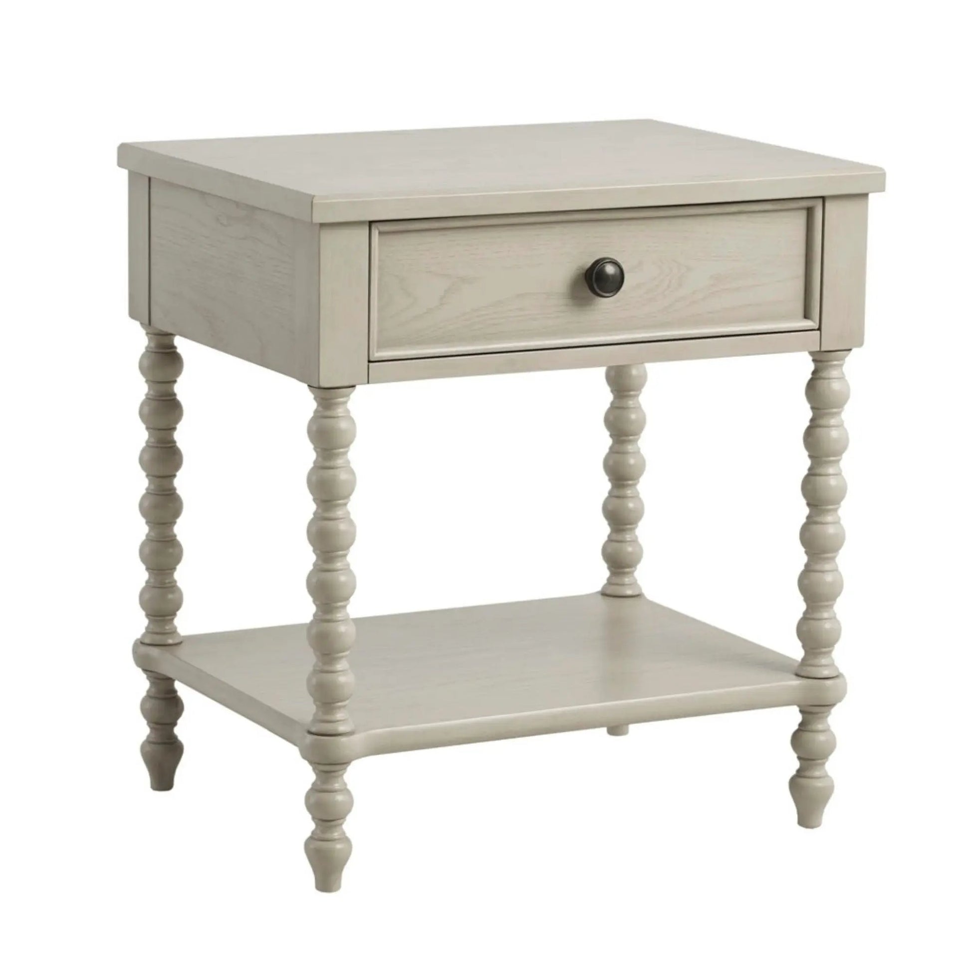 Traditional durable nightstand with single drawer and shelf in gray by Unique Piece Furniture on Tampa Home & Garden Store