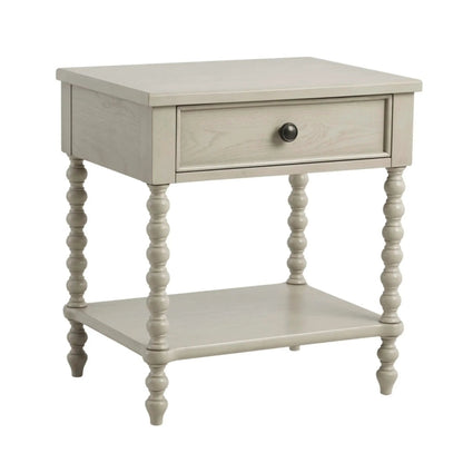 Traditional durable nightstand with single drawer and shelf in gray by Unique Piece Furniture on Tampa Home & Garden Store