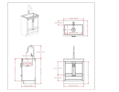Reed Deluxe Laundry Cabinet with Pull-Out Faucet