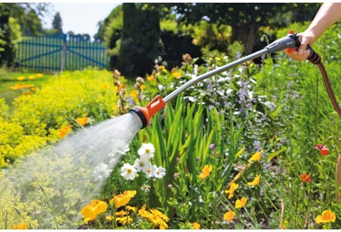 Gardena Front Trigger Spray Wand Sommet with orange nozzle and long wand for garden watering on Tampa Home & Garden Store
