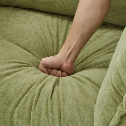 Modern Fabric Armchair with a Movable Ottoman