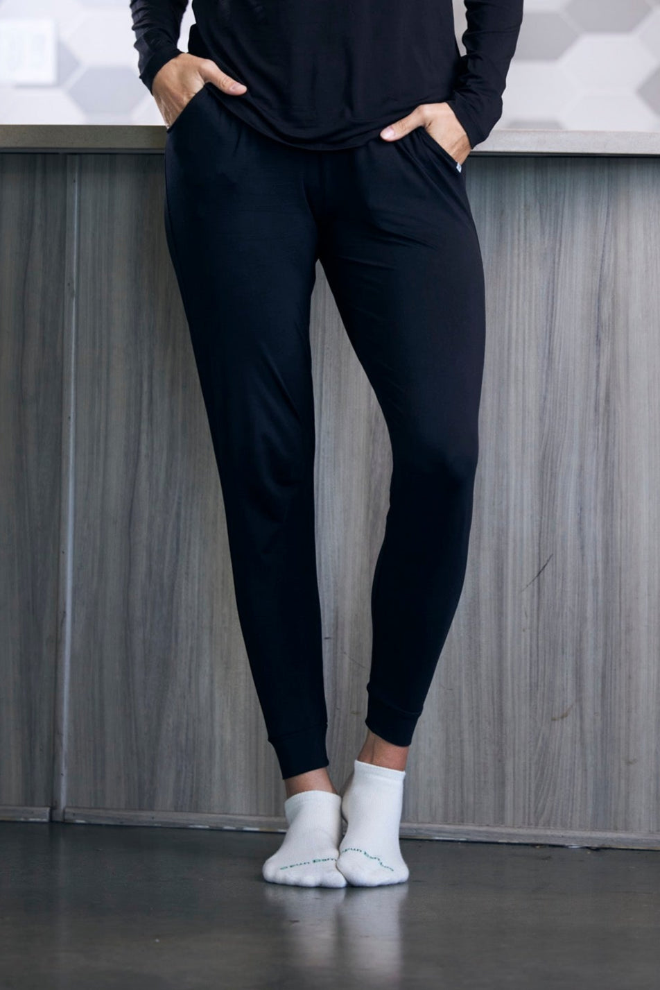 Women's Bamboo Lounge Jogger Pants black Spun Bamboo on Tampa Home & Garden Store