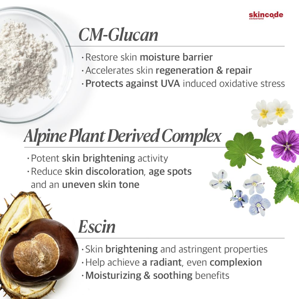 Eye cream Beauty Care Bag Skincode Brightening Eye Contour Cream with CM-Glucan on Tampa Home & Garden Store