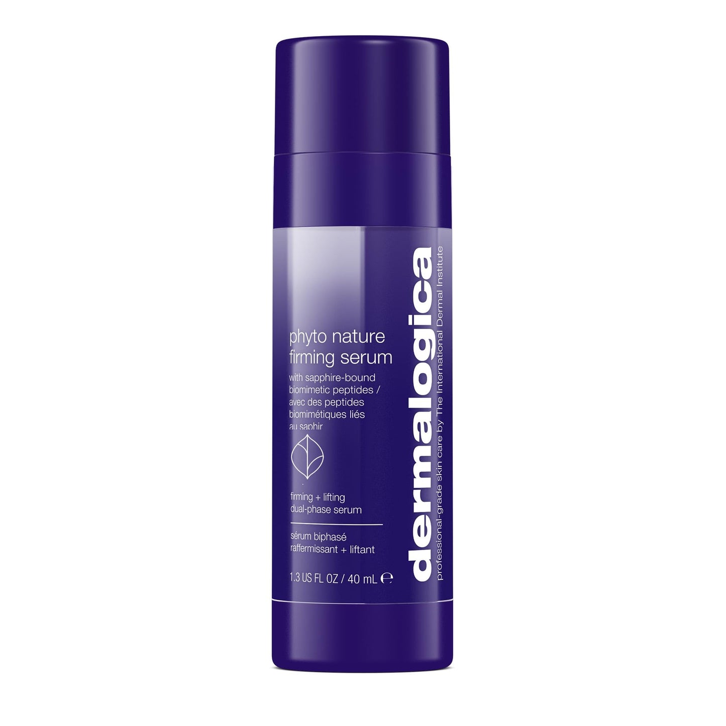 Dermalogica Phyto-Nature Firming Serum bottle in deep purple with white text on Tampa Home & Garden Store
