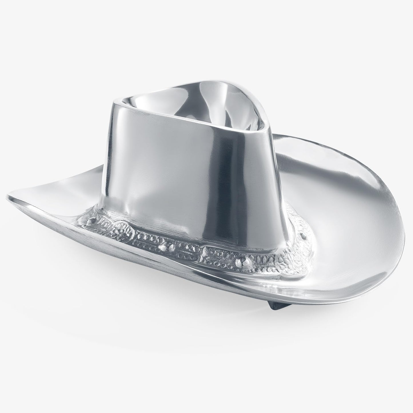 The Silver Brass Cowboy Hat Chip And Dip Bowl