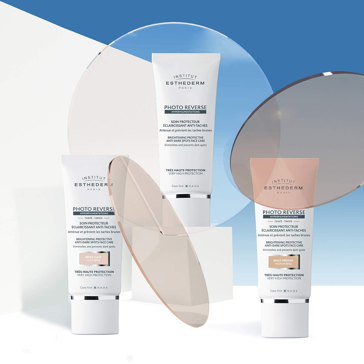 Esthederm Photo Reverse tinted sunscreen tubes in beige medium (3 tubes) by Institut Esthederm Paris on Tampa Home & Garden Store