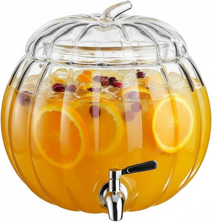 Glass Pumpkin Drink Dispenser And Party Bowl