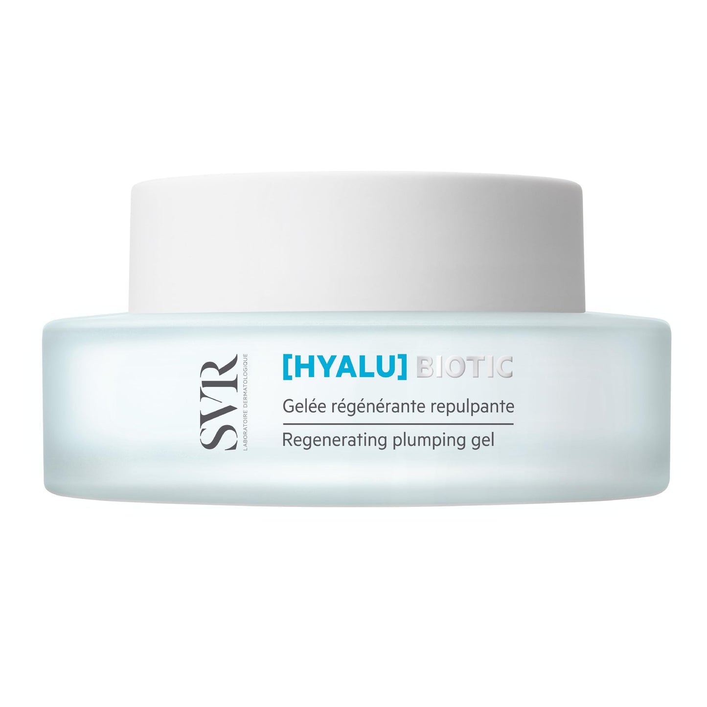 SVR Hyalu Biotic regenerating plumping gel jar pale blue container with white lid on Tampa Home & Garden Store