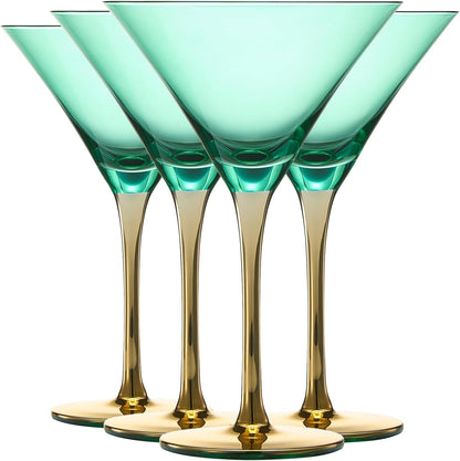Deco and Pink Champagne Coupe Glassware Set